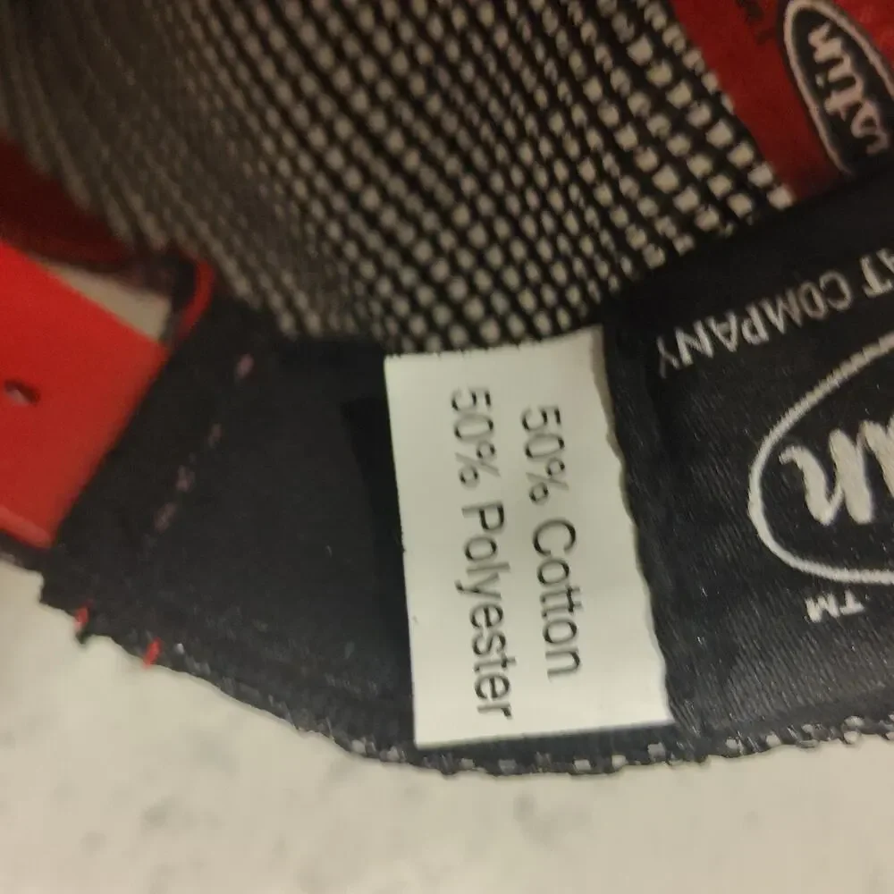 Justin Boots Hat Cap SnapBack Trucker Mesh Hat Gray Black Red Western Cowboy EUC